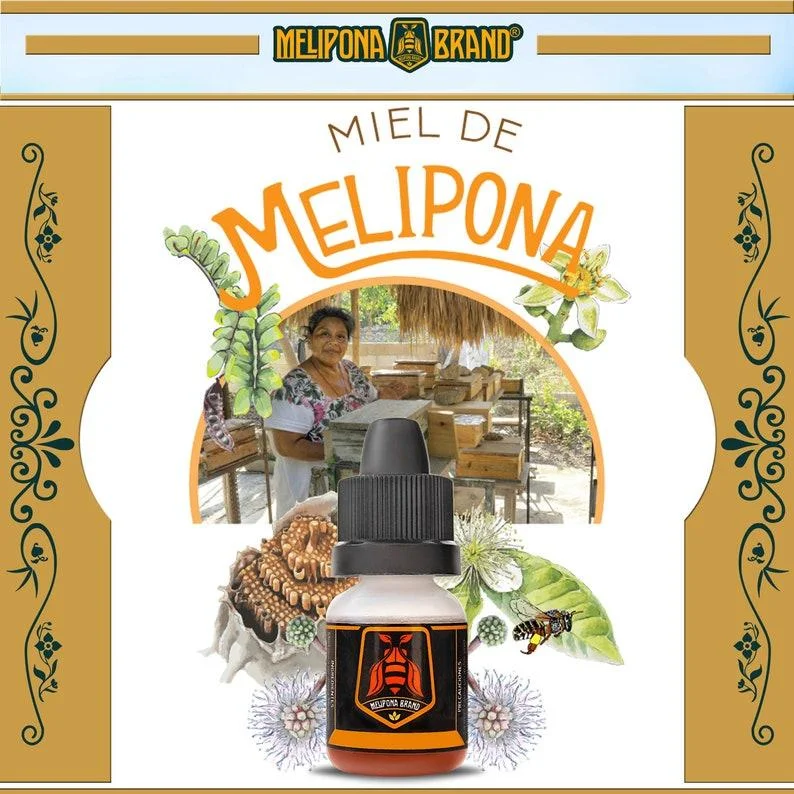 Melipona Honey, Stingless Bee Honey, Meliponini Honey, Miel Melipona, Original, Authentic, Natural, Sweet Flavor