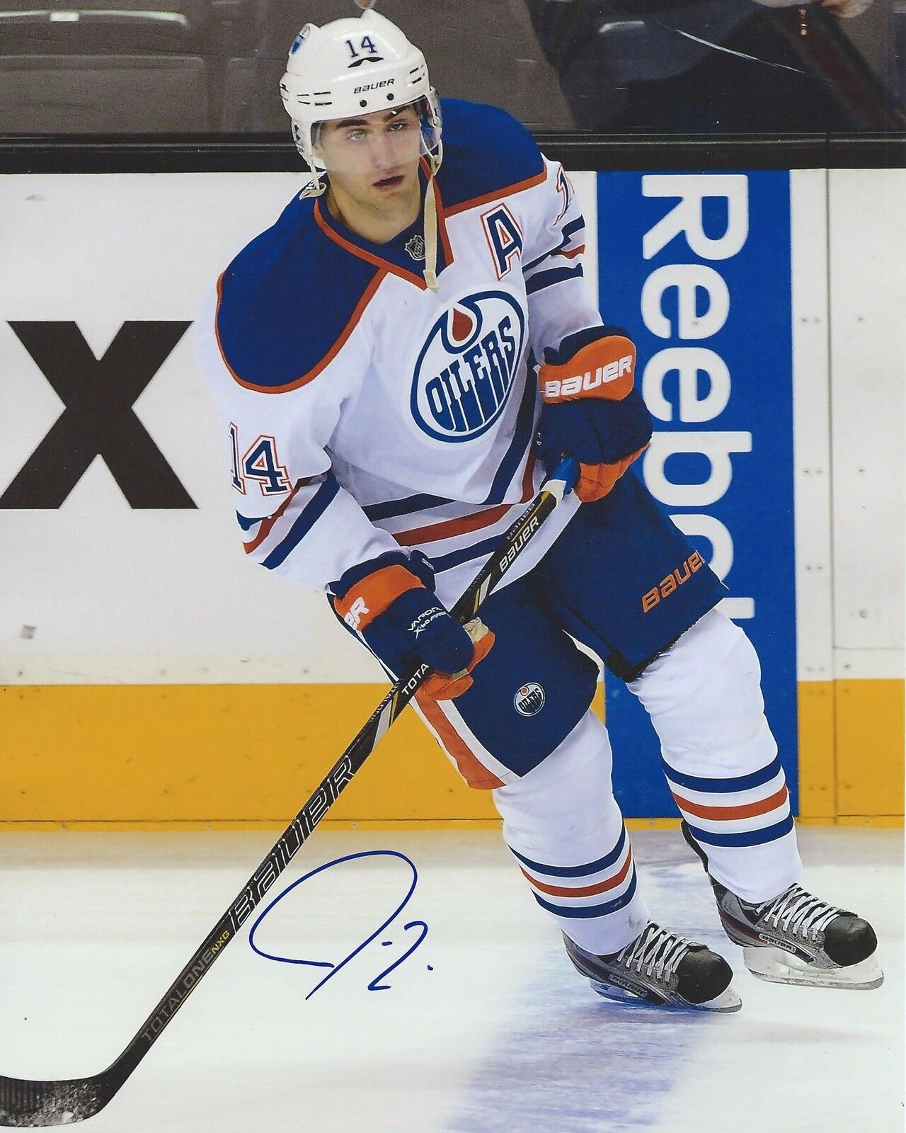 Jordan Eberle Signed 8x10 Photo Poster painting Edmonton Oilers Autographed COA B