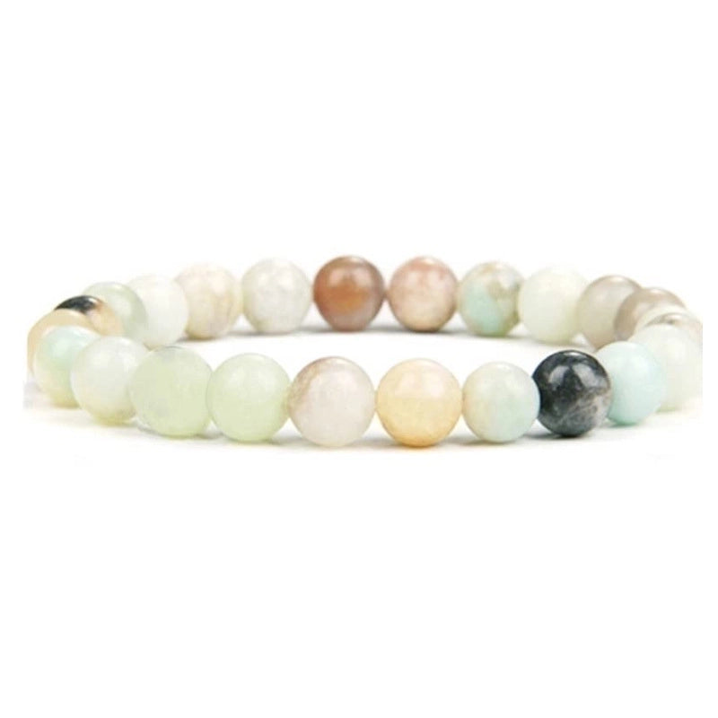 Minimalist Solid Color Natural Stone Beaded Bracelets