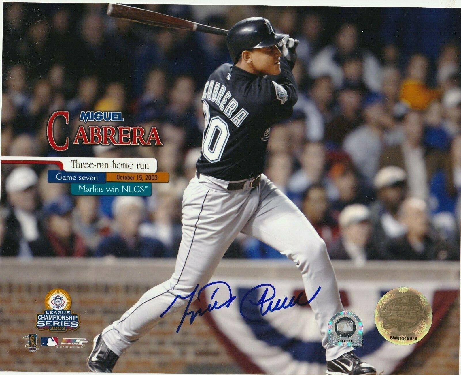 MIGUEL CABRERA Signed Florida MARLINS 8x10 Photo Poster painting MLB Authenticated