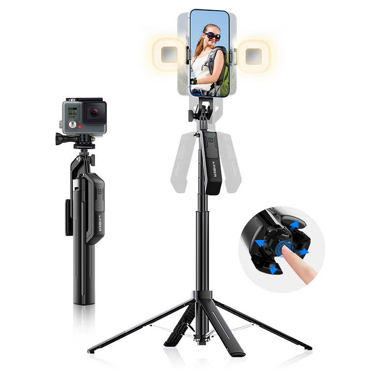 S30 Linber Phone Tripod Selfie Stick with Light