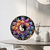 (US Local)Acrylic Special Shape Yin Yang Lotus 5D Diamond Painting Clock Kit