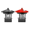 Lighthouse Solar LED Light Garden Fence Outdoor Beacon Rotating Beam Lamp
