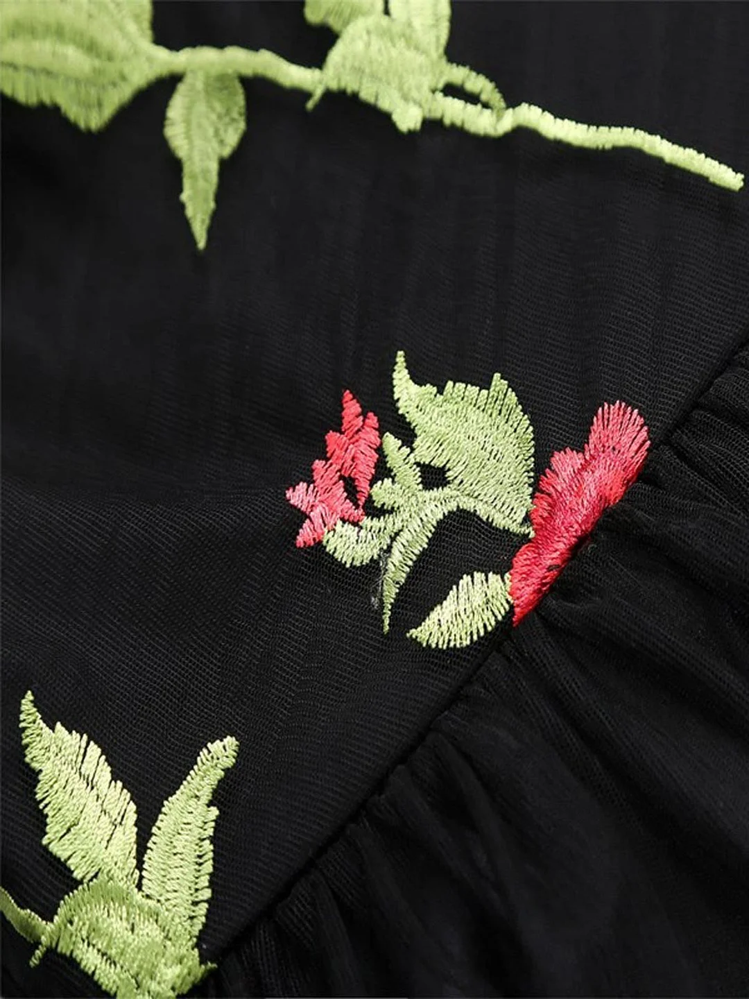 1950s Rose Embroidery Dress SP14759