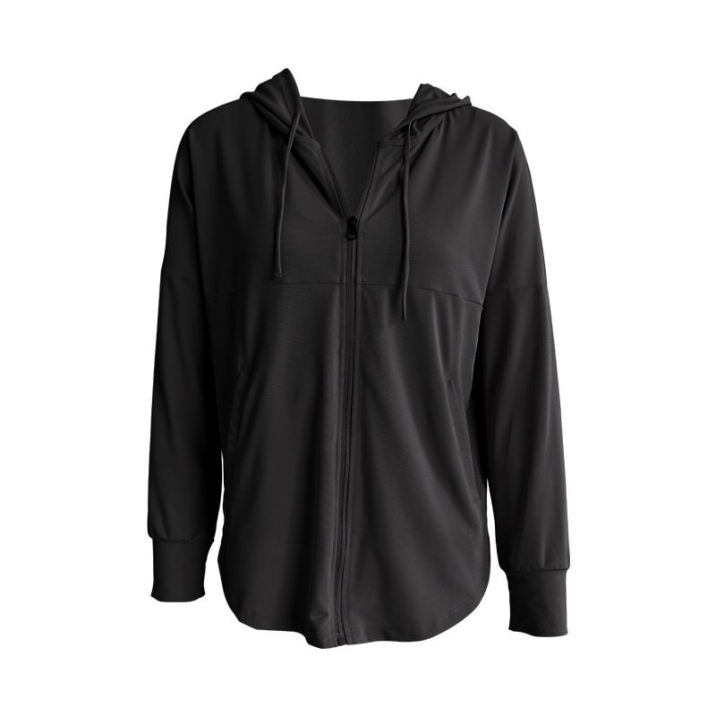 Loose Hooded Sweater Women's Quick-drying Exercise Top Blouse Yoga Clothes Fitness Jacket Hoodies