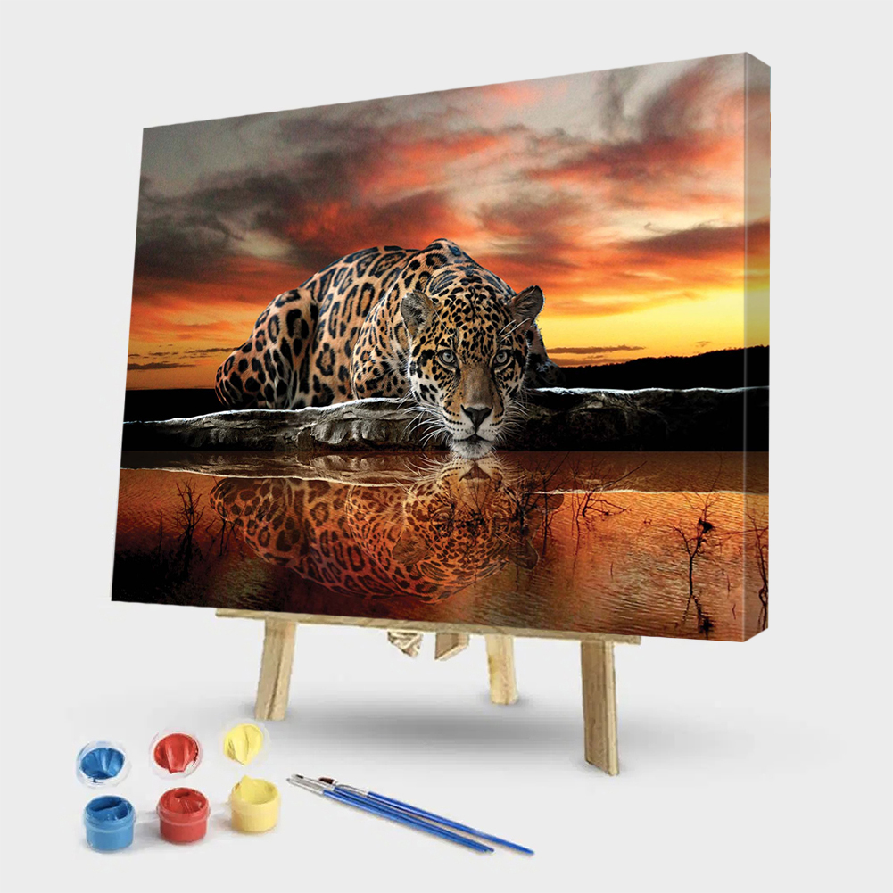 

40x50cm - Paint By Numbers Lonely Leopard, 501 Original