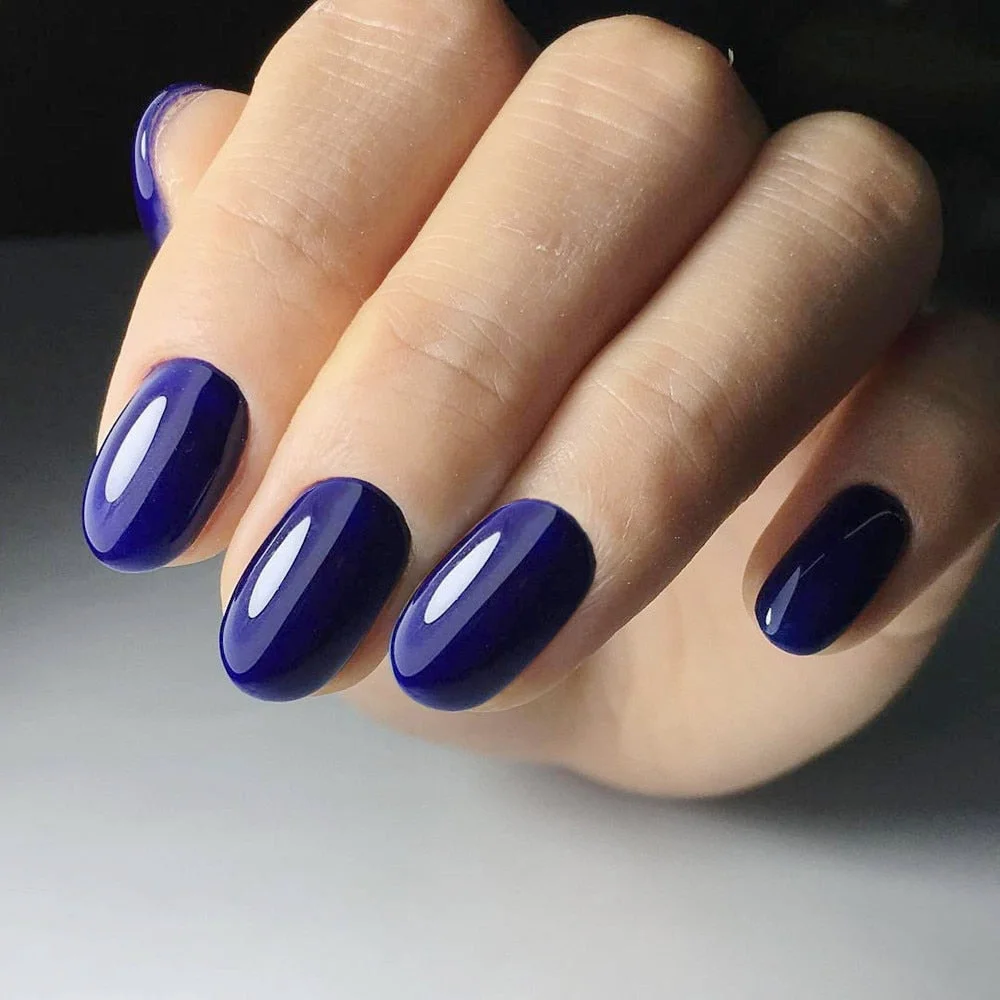 24Pcs Shiny Nude Oval Fake Nails For Children Natural Artificial Press On False Nails DIY Finger Tip Manicure Tools-Nail Inspo