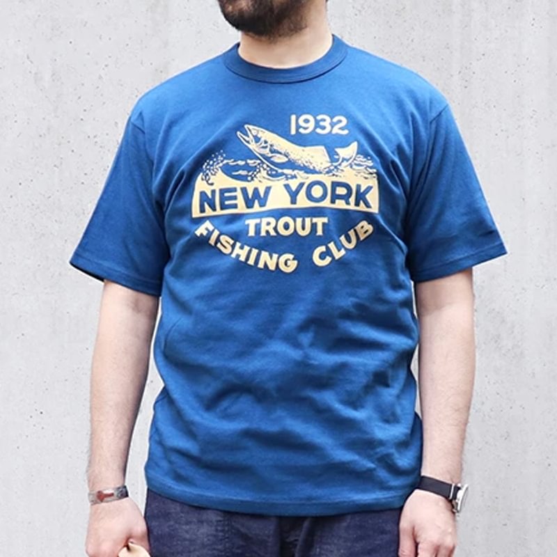 Vintage Original Illustration "FISH & GAME" Fishing Club Short Sleeve T-Shirt
