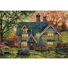 >SALE<Full Embroidery Cotton Thread 14CT Print Autumn Garden Villa Cross Stitch59x42cm