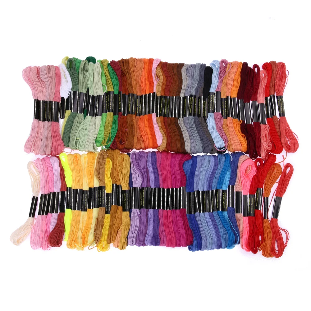 100 Colors Embroidery Thread Hand Cross Stitch Floss Sewing Skeins Craft