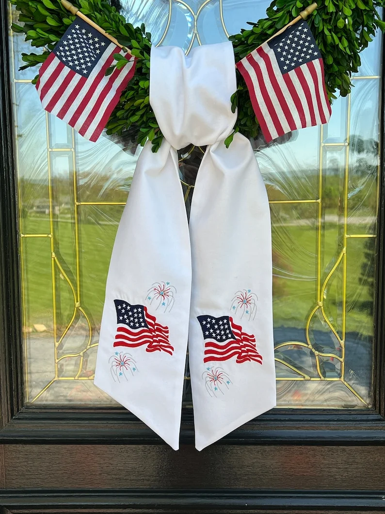 Patriotic Wreath Sash