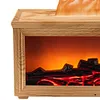 Fireplace Air Humidifier Waterless Auto-Off Aroma Diffuser for Home Decor Gift
