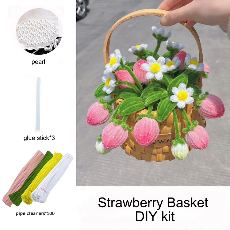 DIY Pipe Cleaners Kit - Strawberry Basket veirousa