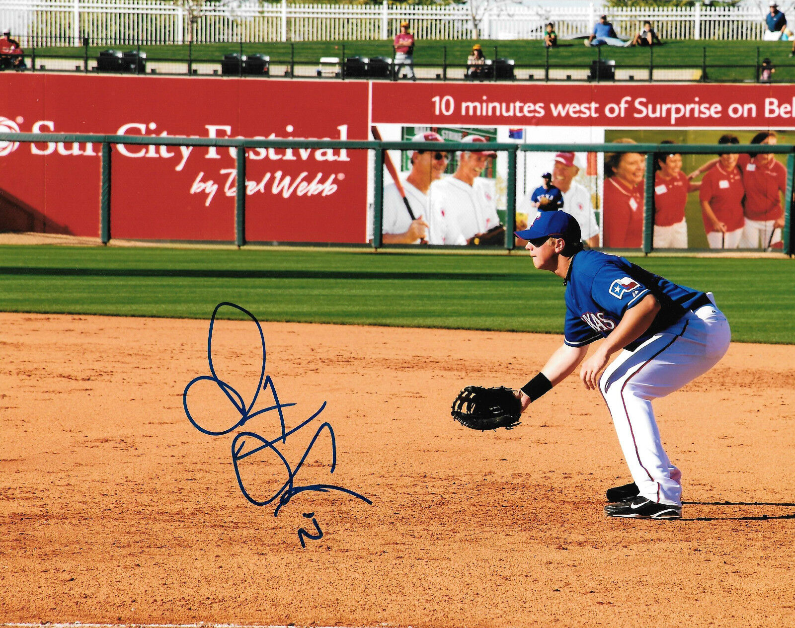 GFA Texas Rangers * JUSTIN SMOAK * Signed 8x10 Photo Poster painting J2 COA