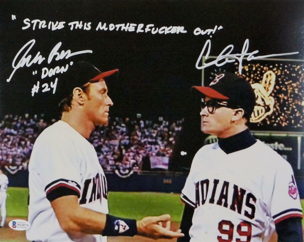 Charlie Sheen/Corbin Bernsen Signed 11x14 Major League Photo Poster painting- Beckett Auth *