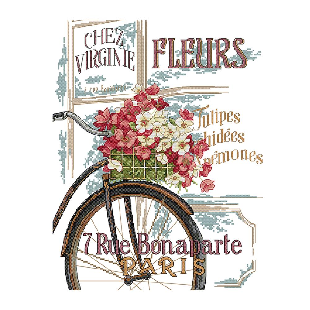 

Flower - 14CT Stamped Cross Stitch - 44x36cm, 501 Original