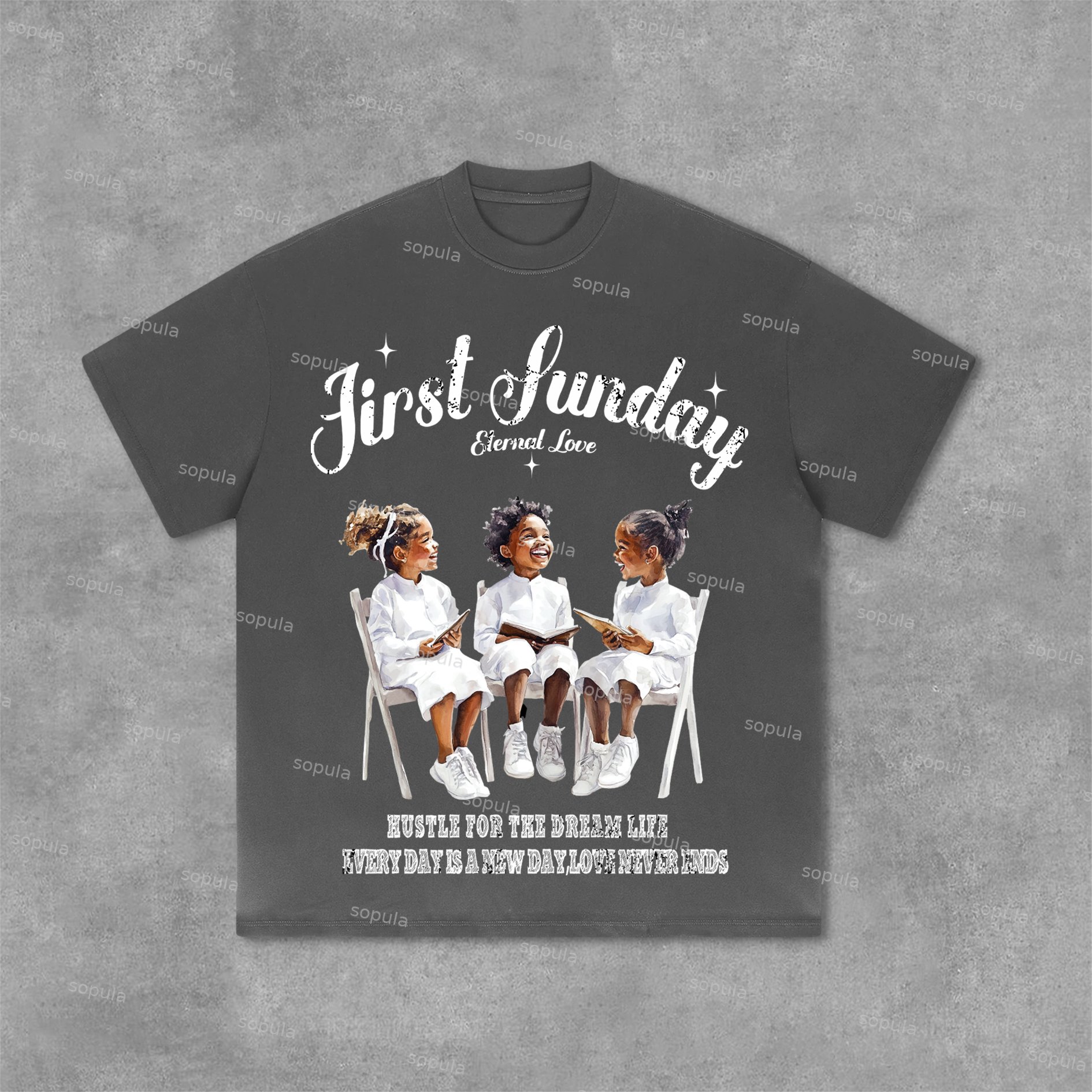 Sopula First Sunday Graphics Print Cotton T-Shirt