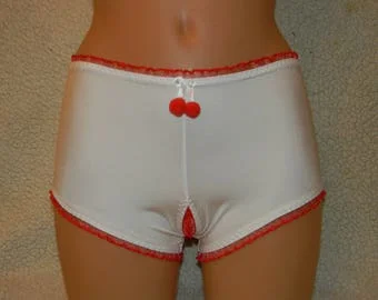 pornhint Pornhint Christmas white,crotchless panties,lace,xmas gift,handmade,crotchless,shorts,lace panties,sexy lingerie woman,night game,intim clothing