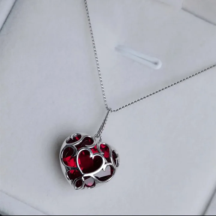 925 Silver Heart Container & Stamina Vessel Necklace