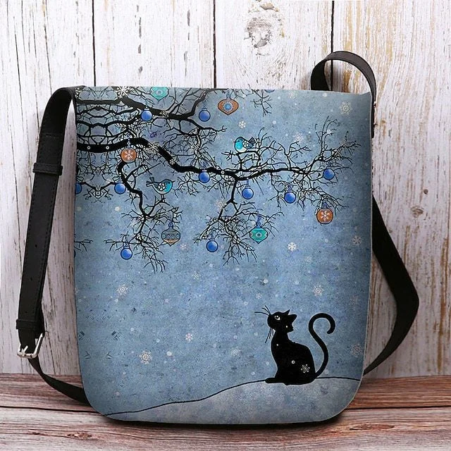 Style & Comfort for Mature Women Women's Cat Print Crossbody Bag