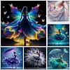 (Multi-Style) Colorful Butterfly Girl-11CT Stamped Cross Stitch 40*40cm