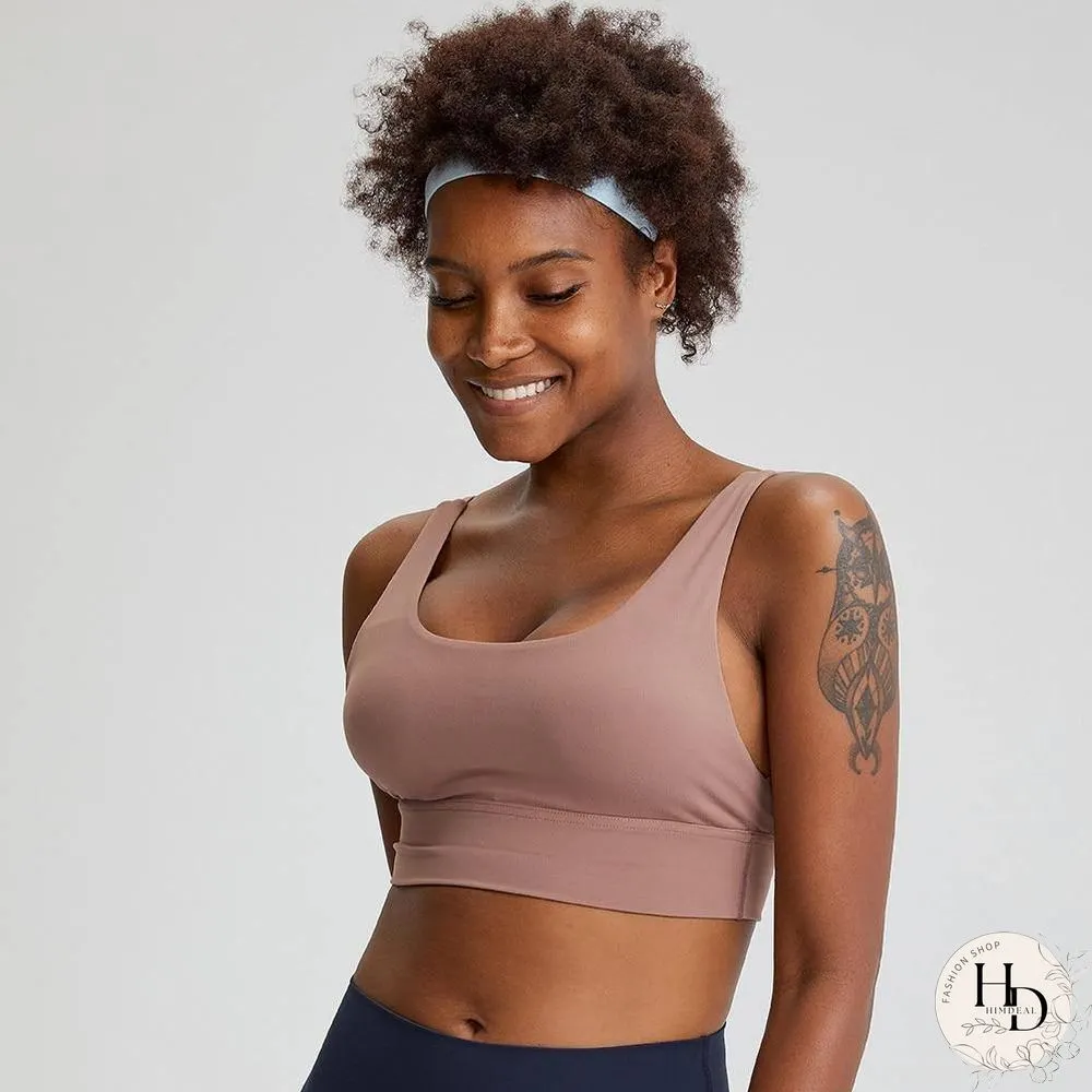 stretchy workout gym yoga bras women naked feel buttery soft athletic fitness training