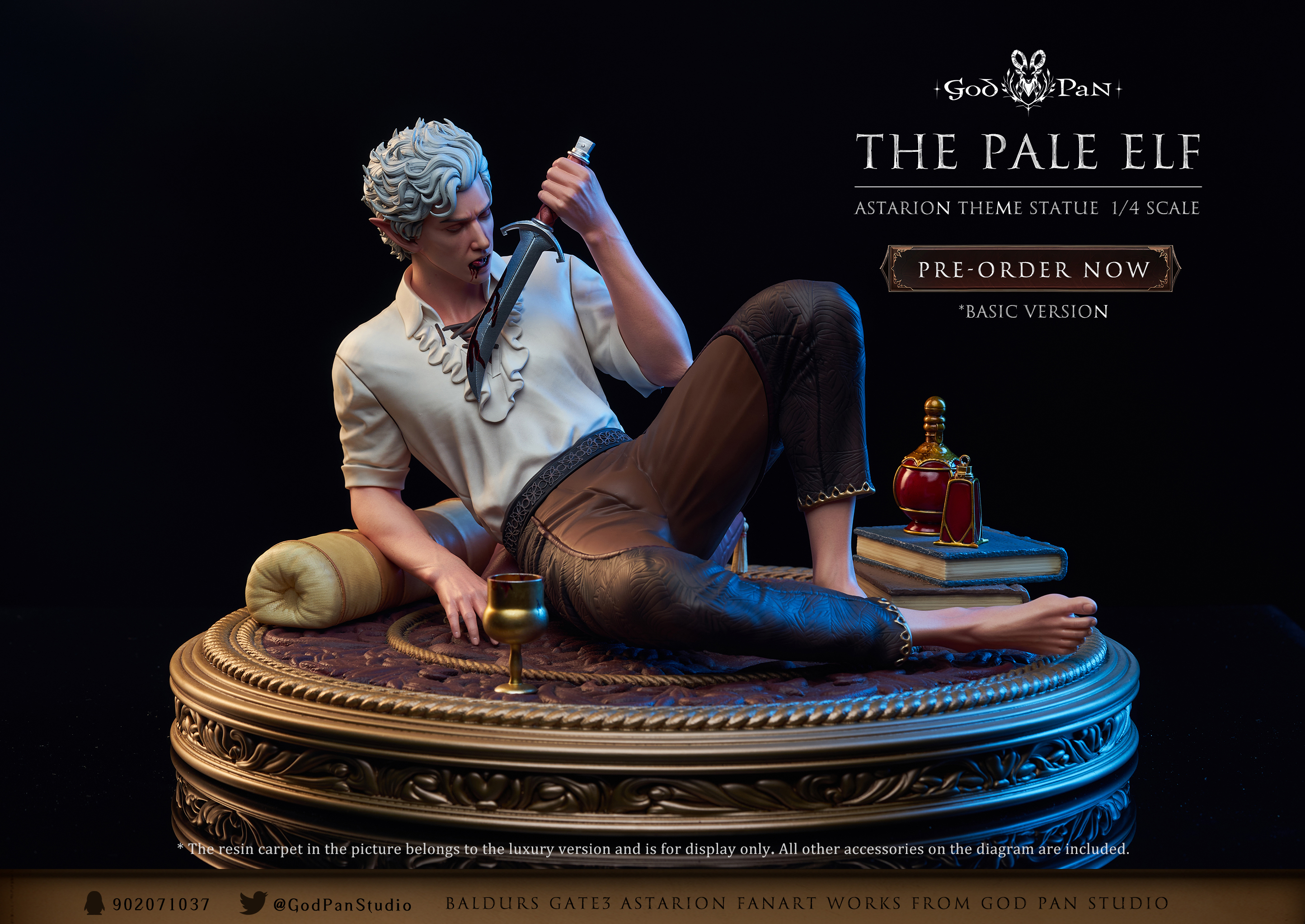 In-stock  God Pan Studio - Baldur's Gate 3 Blood Man 1/4 Scale Statue(GK)(Adult 18+)-