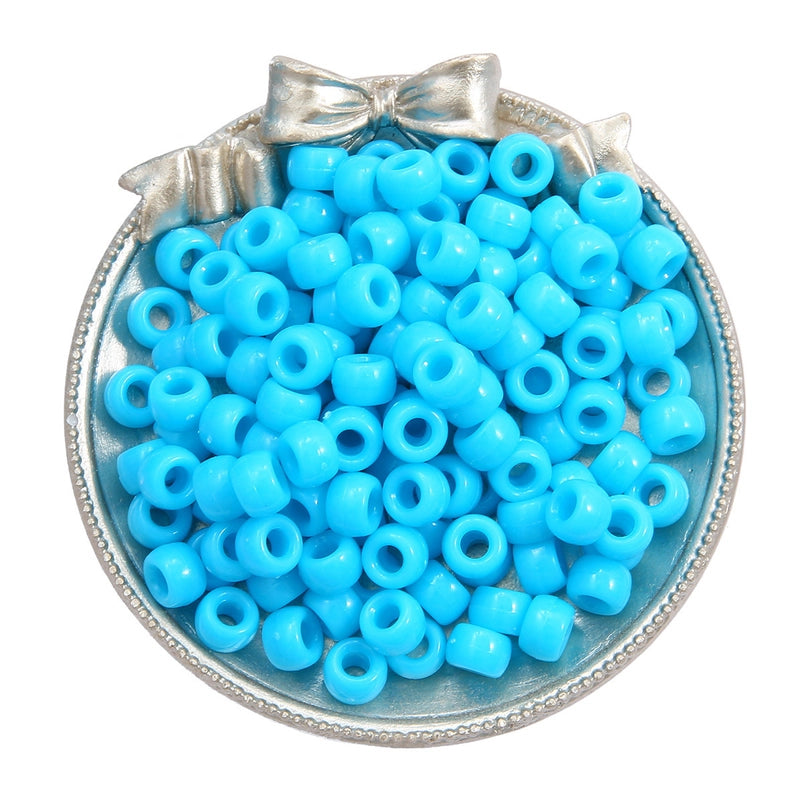 Acrylic Large Hole Barrel Beads 9*6mm Pony Beads Woven Handmade Diy Hand String Jewelry Accessories Beads Loose Beads
