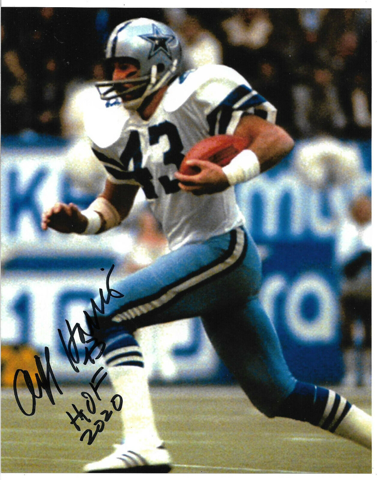 Cliff Harris Authentic Signed 8x10 NFL Photo Poster painting Autographed, Dallas Cowboys, HOF