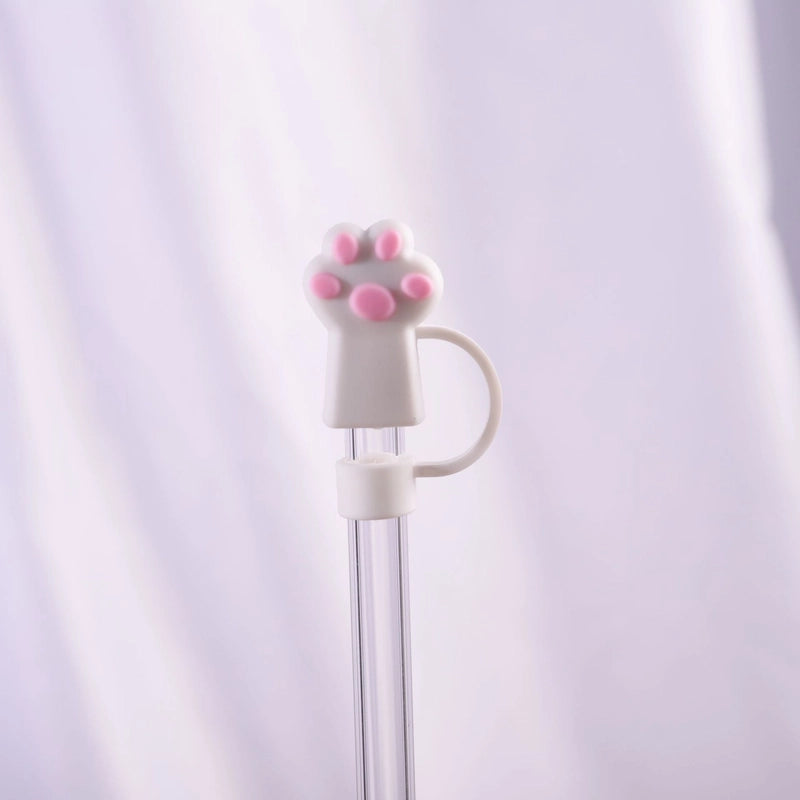 Casual Vacation Solid Color PVC Soft Rubber Straw Decorative Cap 1 Piece