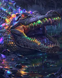 Opal Crocodile - Diamond Painting