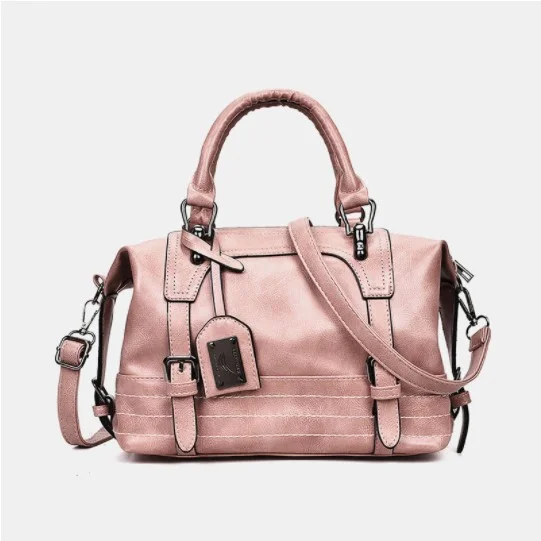 Women PU Leather Handbag Crossbody Bag Solid Shoulder Bag