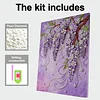 Kits d&rsquo;art bricol&eacute;s en perles perl&eacute;es violettes pour adultes d&eacute;coration murale avec cadre 30x40cm