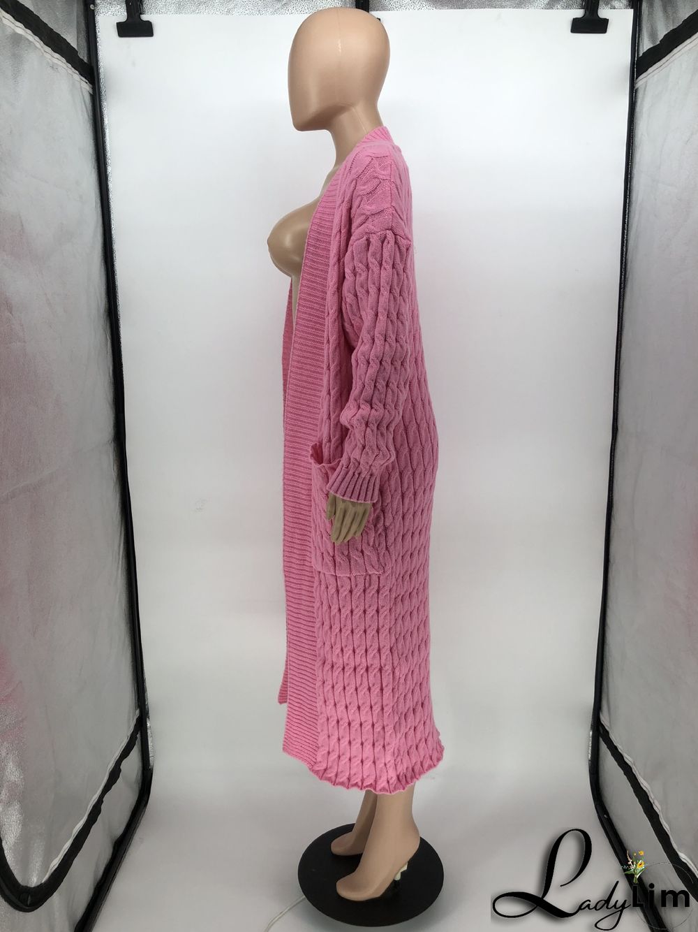 Women Winter Long Sleeve Plush Long Sweater Jacket