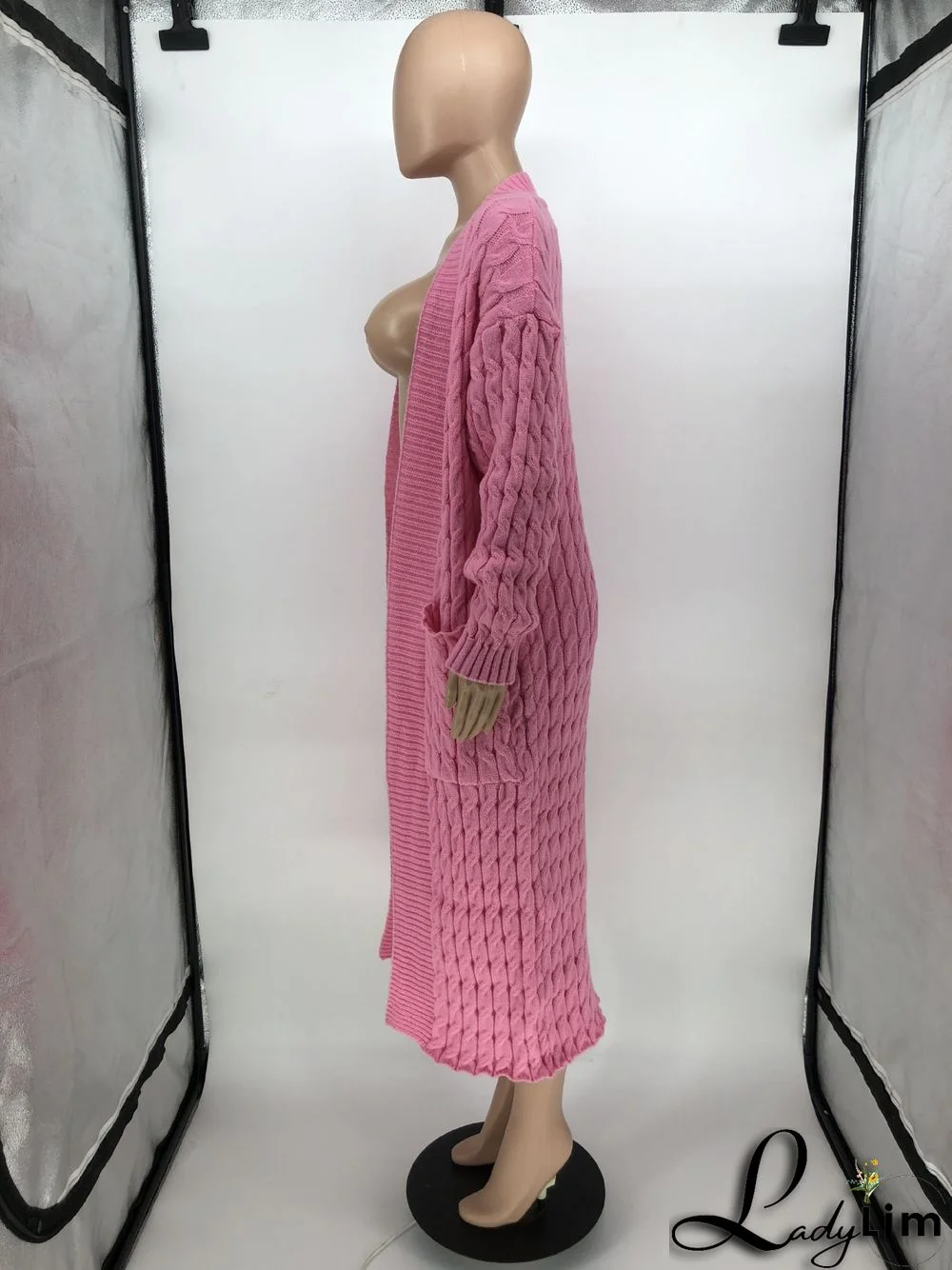 Women Winter Long Sleeve Plush Long Sweater Jacket