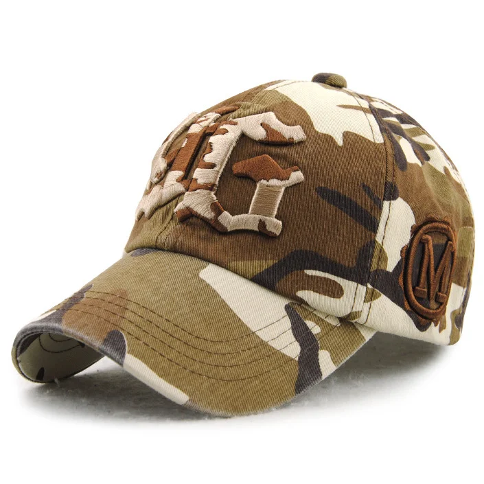 Men & Women Baseball Cap/GM camouflage embroidery Outdoor Fitted Hat
