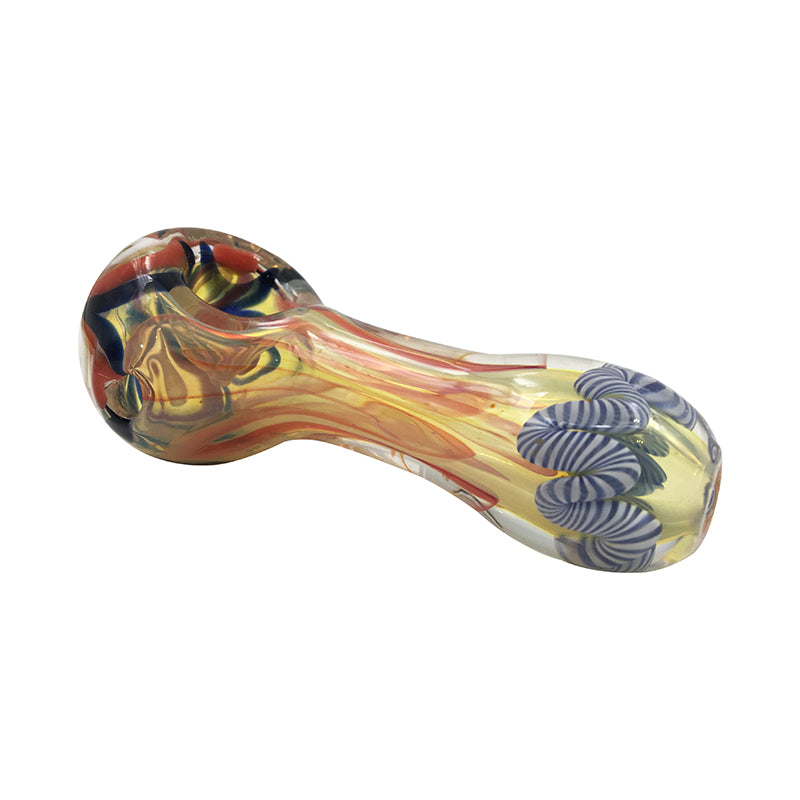 Heady Glass Smoking Pipes Hand Spoon Pipes Leaf Shape