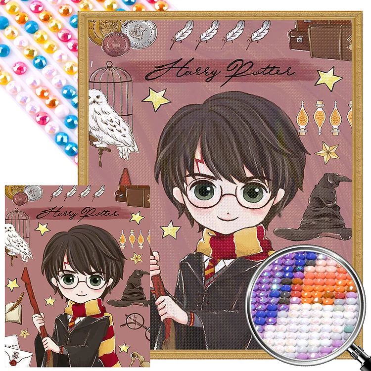 Partial AB Drill - Full Round Diamond Painting - Harry Potter 40*50CM