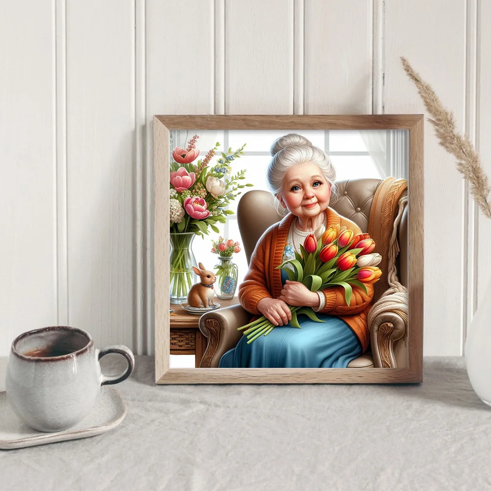 Full Round Diamond Painting 40*40cm - Kind Grandma