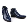 Classic Mens Pointed Toe Leather Ankle Dress Boots