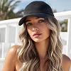 Perruque casquette de baseball 2 en 1 aux cheveux boucl&eacute;s