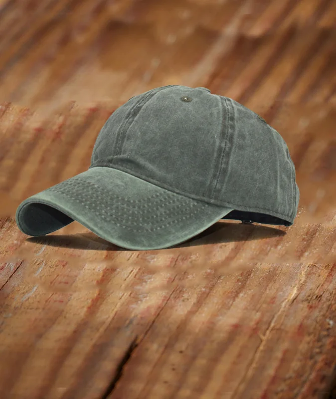 Men's pure cotton solid color baseball cap peaked cap