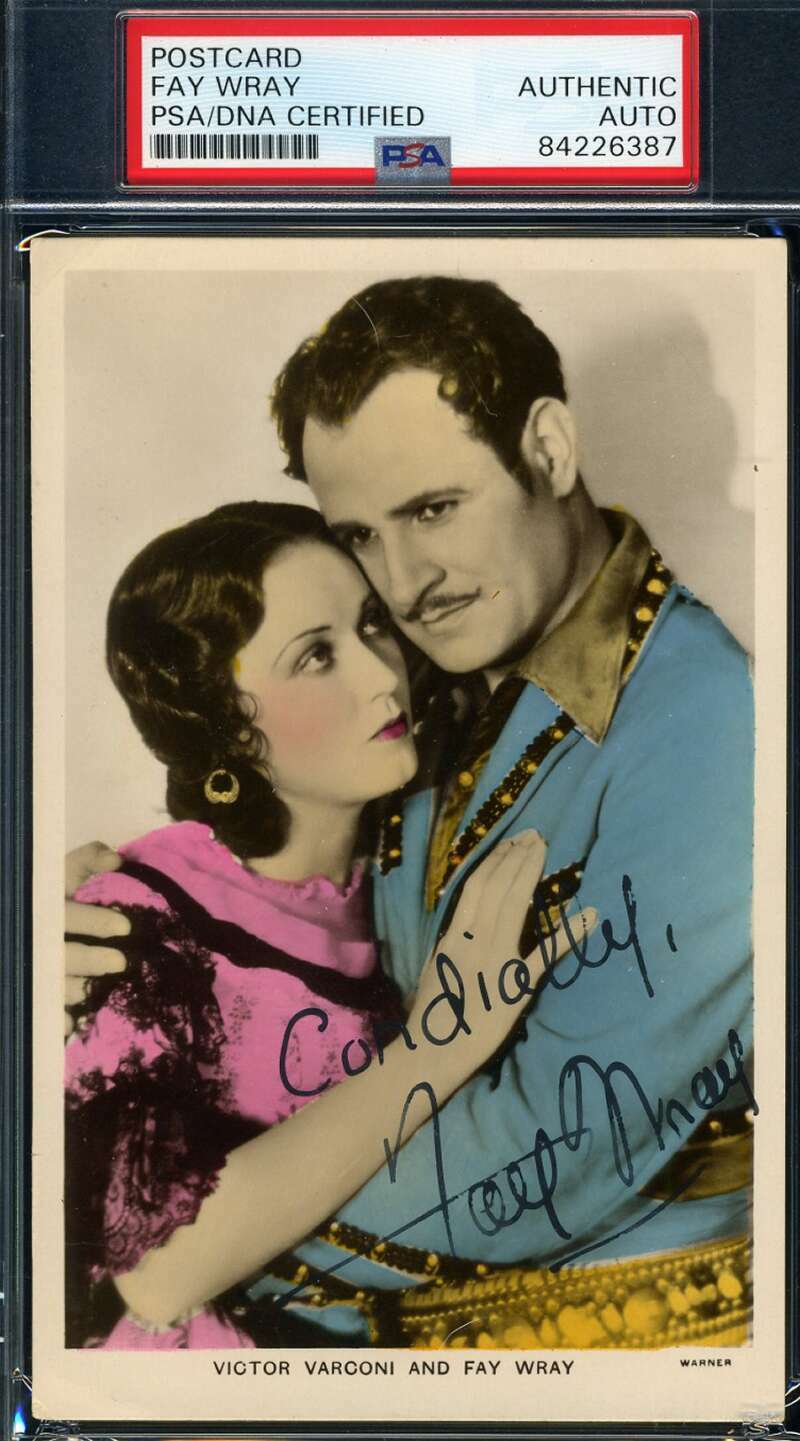 Fay Wray PSA DNA Coa Signed Vintage Photo Poster painting Postcard Autograph