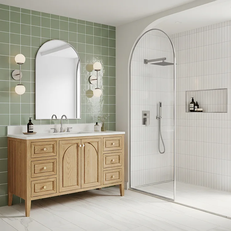 Rainfall Shower System in Brushed Nickel M6066NI-10BL | EVERSTEIN