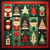 Christmas Tree Snowman-14CT Stamped Cross Stitch 40*40cm/15.75*15.75in