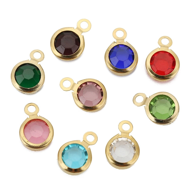 20 PCS/Package Artificial Crystal Geometric Jewelry Accessories Pendant