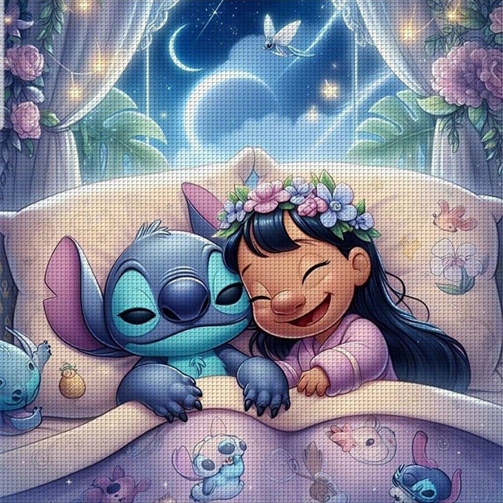 Lilo And Stitch-11CT Stamped Cross Stitch 40*40cm/15.75*15.75in