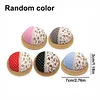 Round Pincushions with Wooden Base Sewing Pin Cushion (Random color) tapestrymarket