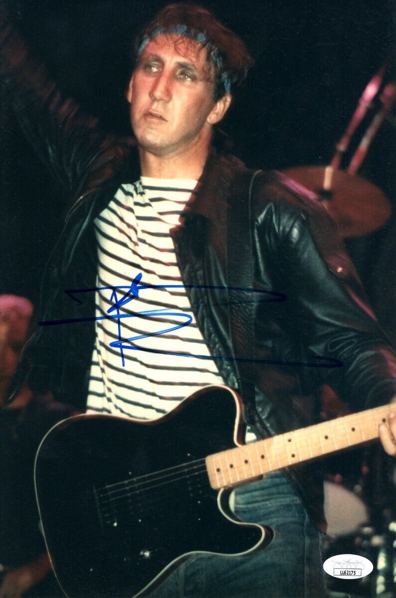 Pete Townshend Signed Autographed 8X12 Photo Poster painting The Who w/Guitar JSA LL62175