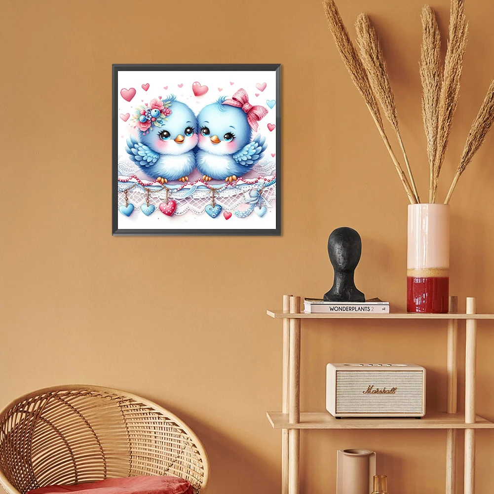 Diamond Painting - Full Round Drill - Cute Bird(Canvas|30*30cm)